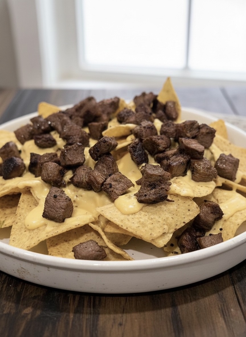 Restaurant Style Steak & Queso Nachos Restaurant Style Steak & Queso Nachos