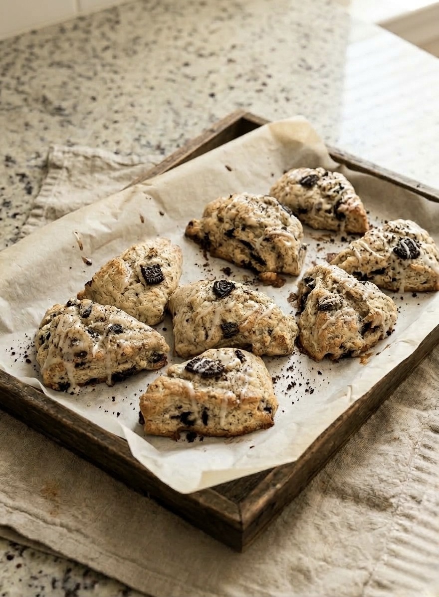 Oreo Sourdough Discard Scones