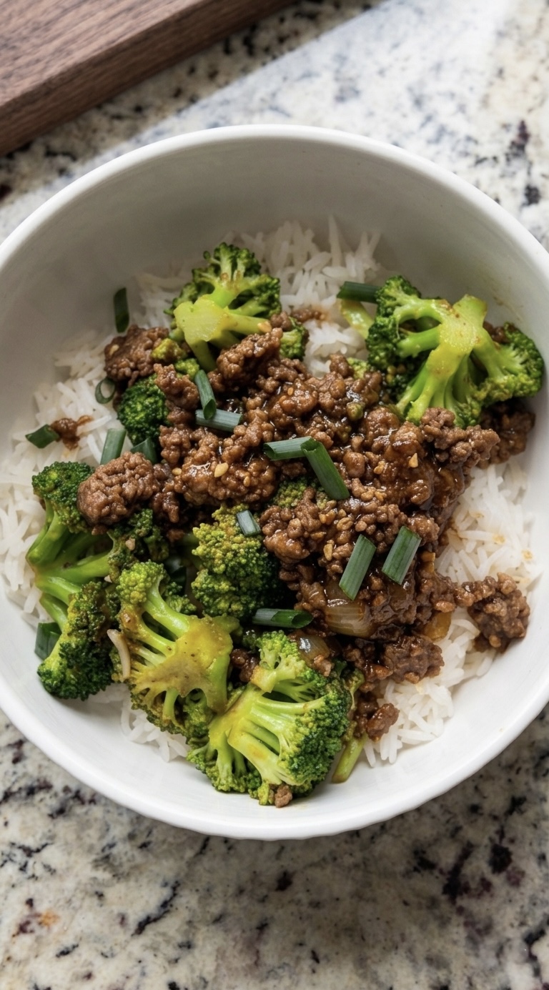 Ground Beef and Broccoli