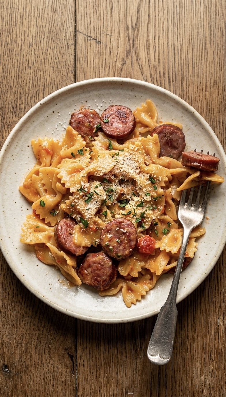 Easy Kielbasa One Pot Pasta